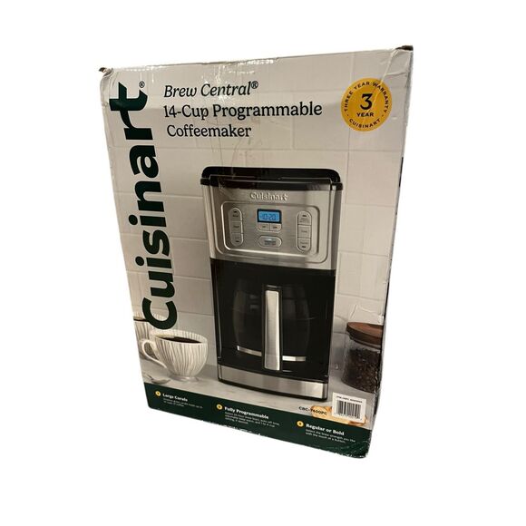 NWT Cuisinart Brew Central 14-Cup Programmable Coffeemaker kitchen– New in Box - Picture 4 of 5